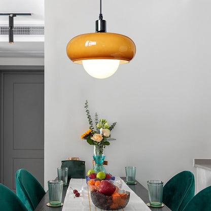 Bauhaus koffie glazen hanglamp