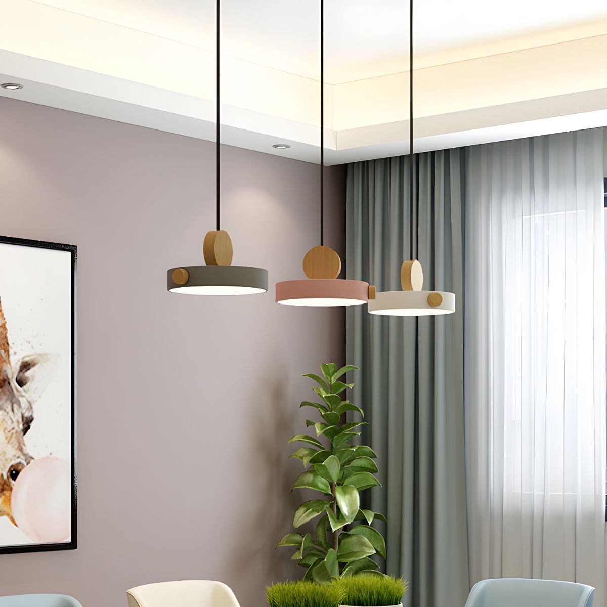 Houten LED Hanglamp