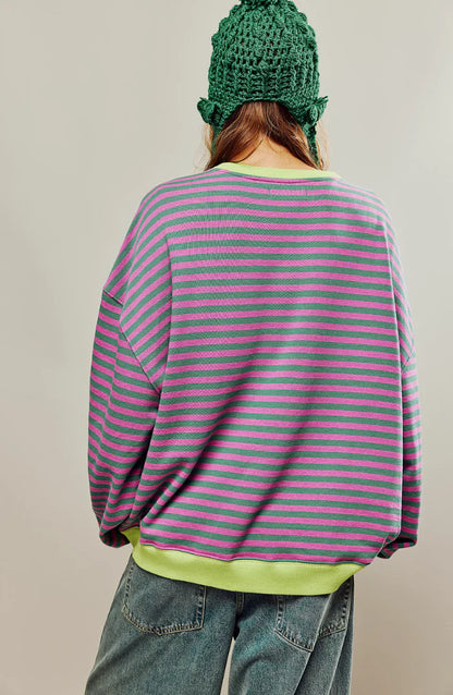 MANA™ | STRIPED OVERSIZED SWEATER