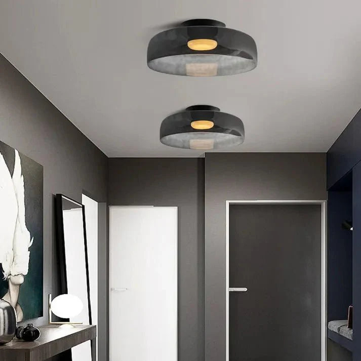 Scandinavische Designer Creatieve Persoonlijkheid Middeleeuwse Glazen Plafondlamp