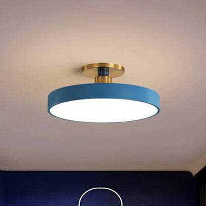 Ronde Flush Mount Light Scandinavische stijl acryl slaapkamer LED Semi spoel plafondlamp