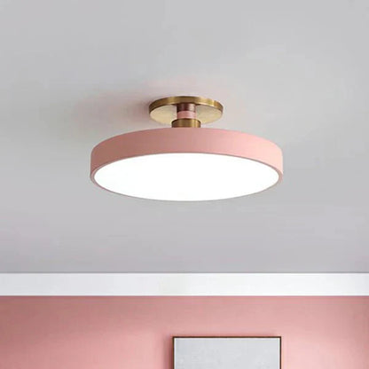 Ronde Flush Mount Light Scandinavische stijl acryl slaapkamer LED Semi spoel plafondlamp