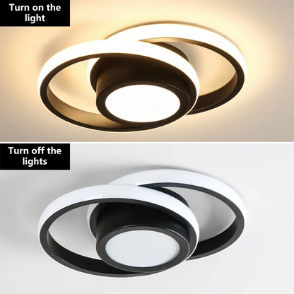 Minimalistische Dubbele Ring LED Plafondlamp