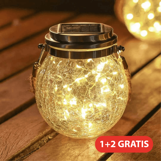 (1+2 GRATIS) Glaslicht op zonne-energie