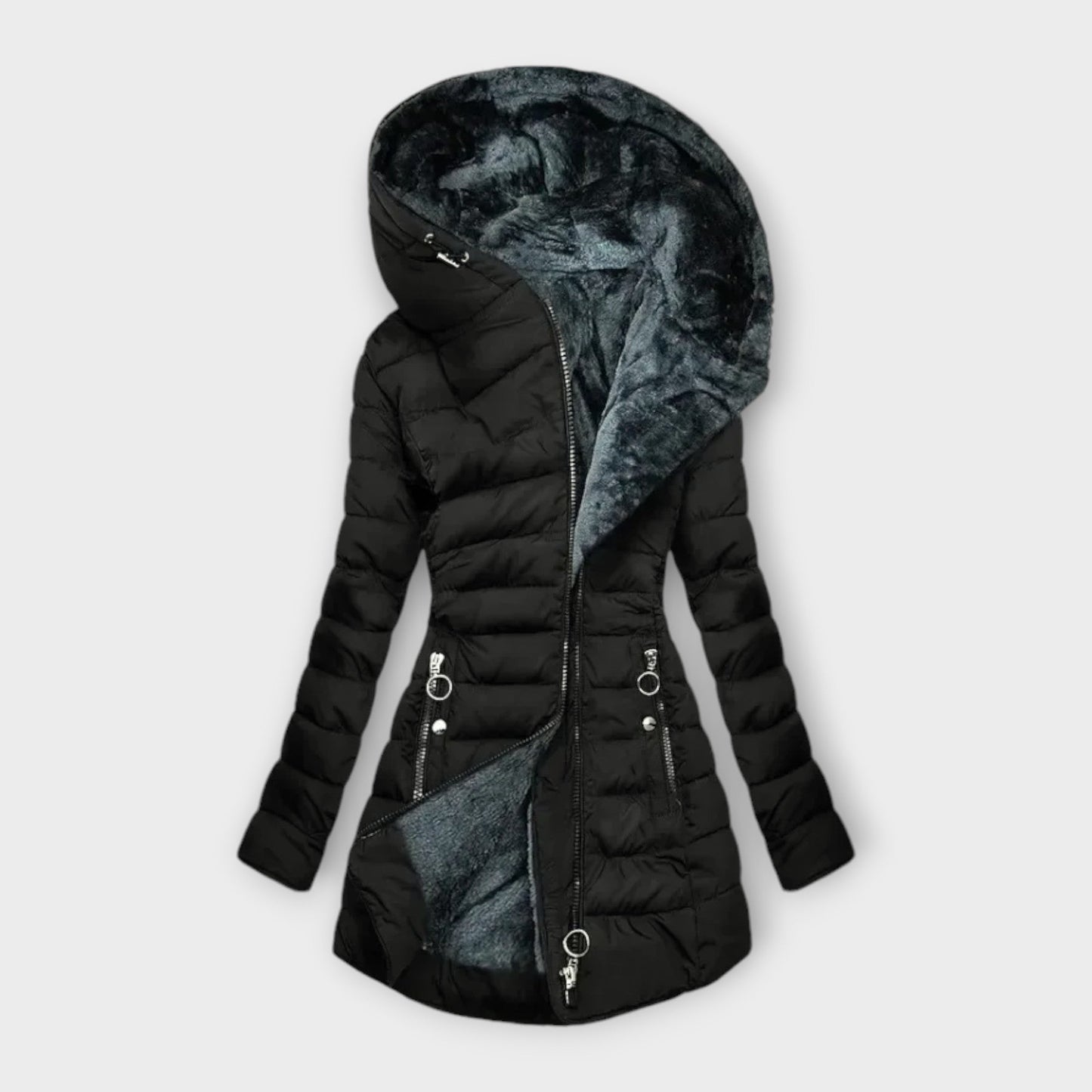 KORI™ | WARM LADIES COAT WITH LUXURY FUR LINING 