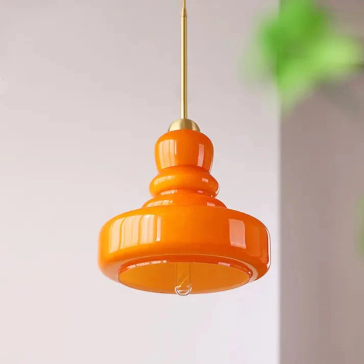 Bauhaus kalebas glazen hanglamp