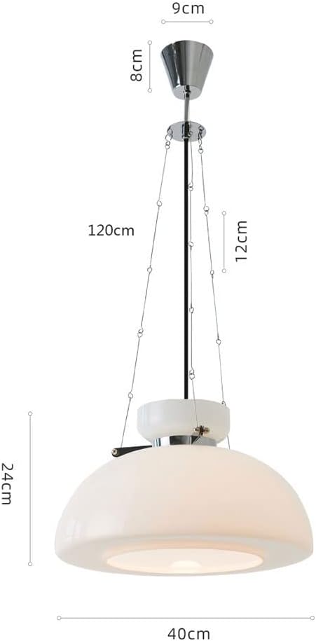 Milky pendant lamp 