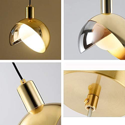 Modern gold glass pendant lamp