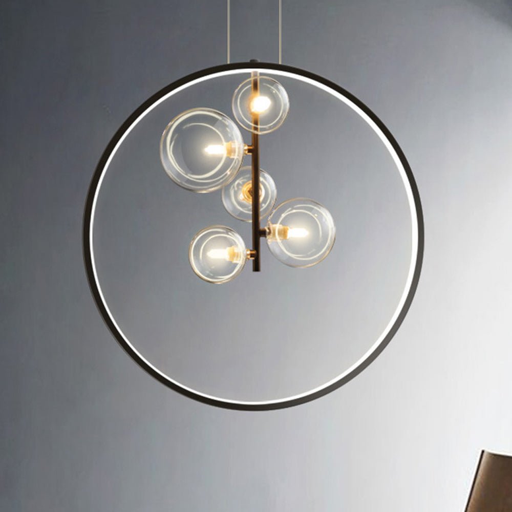 Nordic Bubble glazen hanglampen met ring