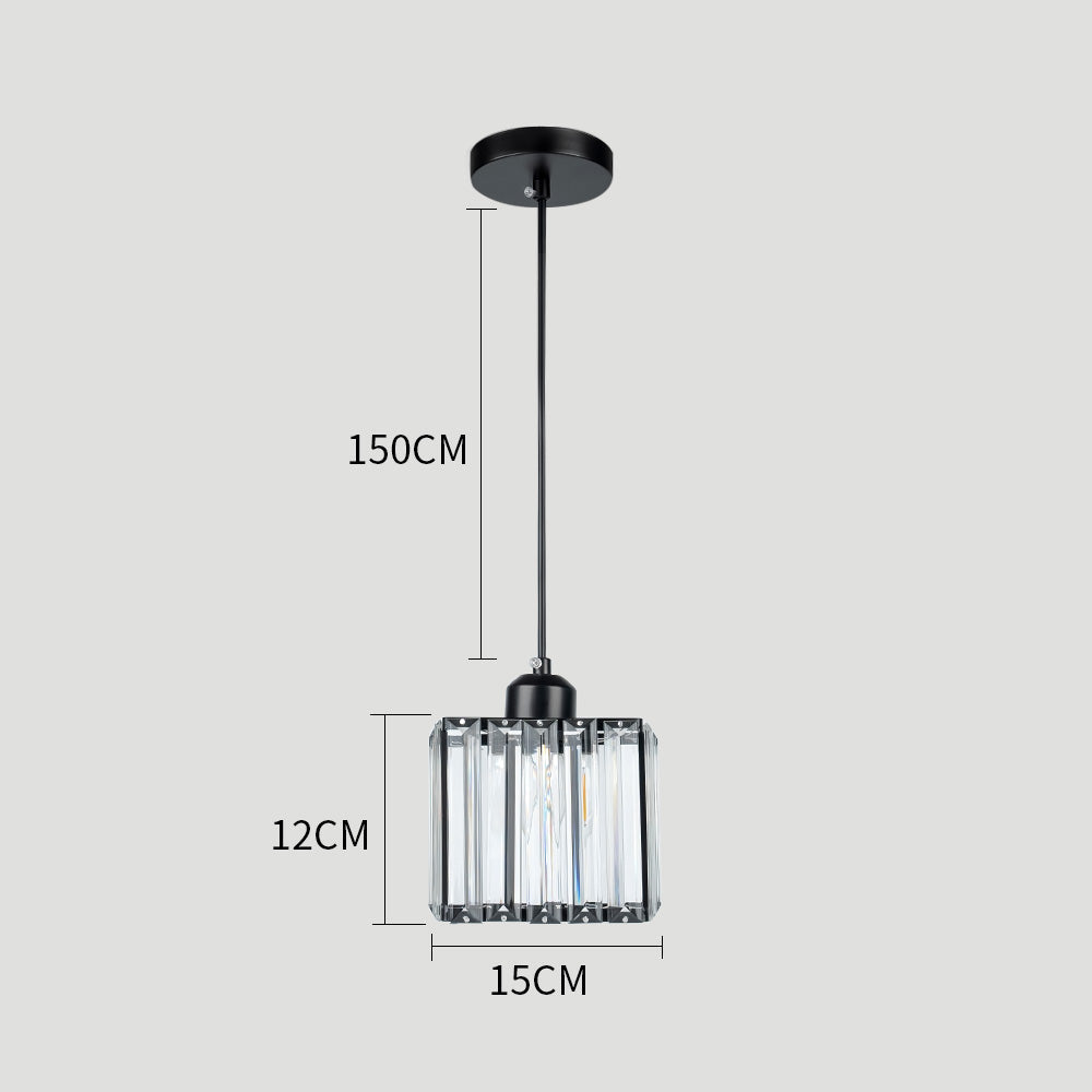 Moderne Multi-Head Glas Keuken Zwarte Hanglamp