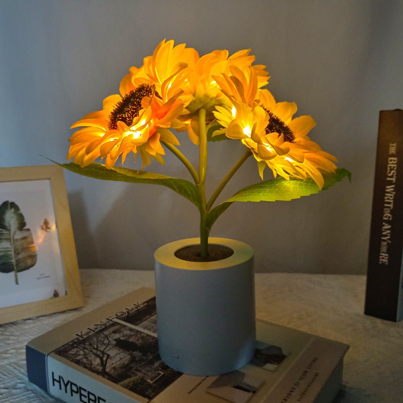 Fonkelende zonnebloemlamp