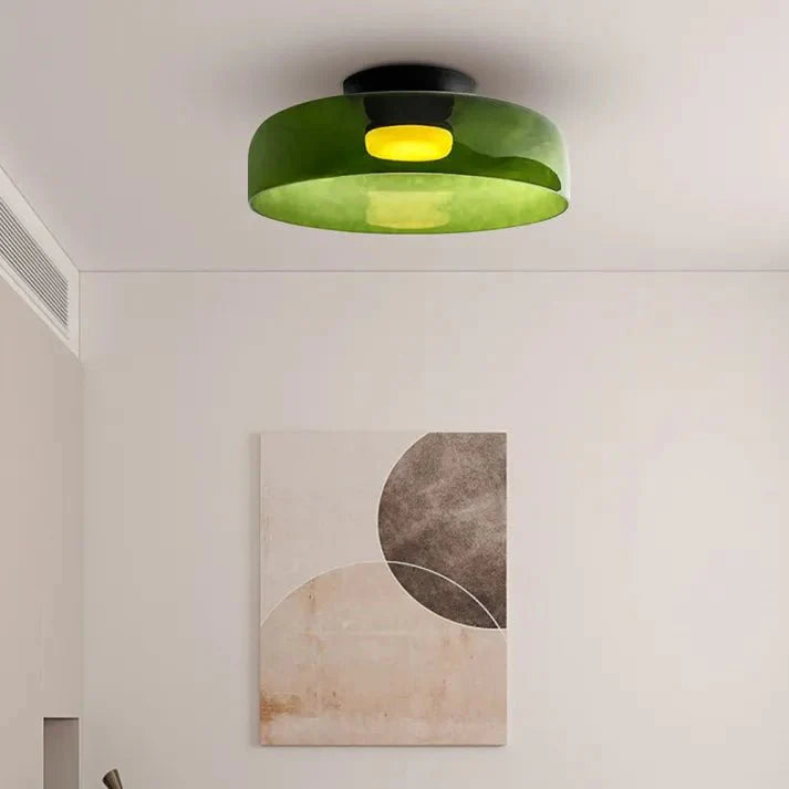 Scandinavische Designer Creatieve Persoonlijkheid Middeleeuwse Glazen Plafondlamp