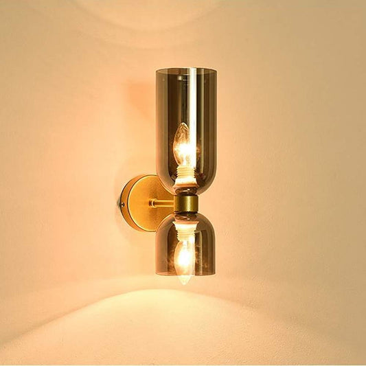 Dubbele kop glazen wandlamp LED Sconce