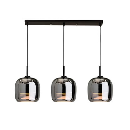 Scandinavisch zwart glazen hanglamp