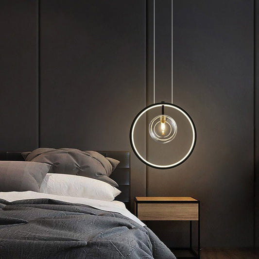 Nordic Bubble glazen hanglampen met ring