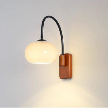 Bauhaus Khaki Swivel Glass Wall Lamp