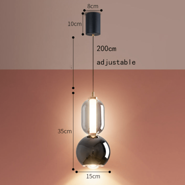 Nordic Creative iron glass pendant lamp