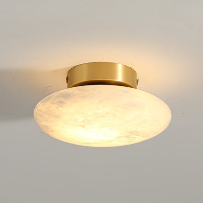 Ovale albasten plafondlamp