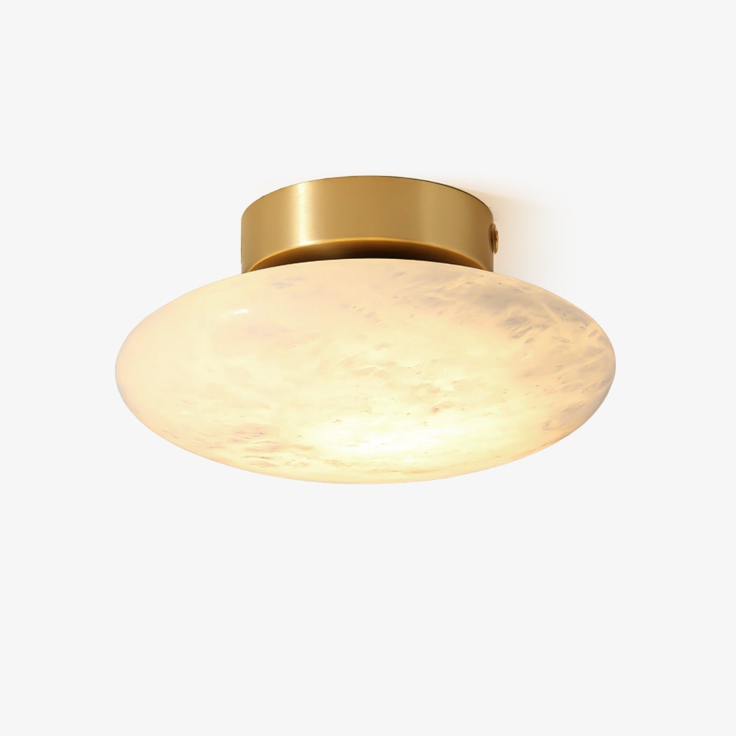 Ovale albasten plafondlamp