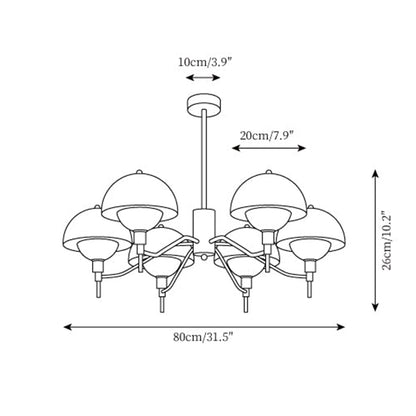 Franse bubble kroonluchter voor de woonkamer