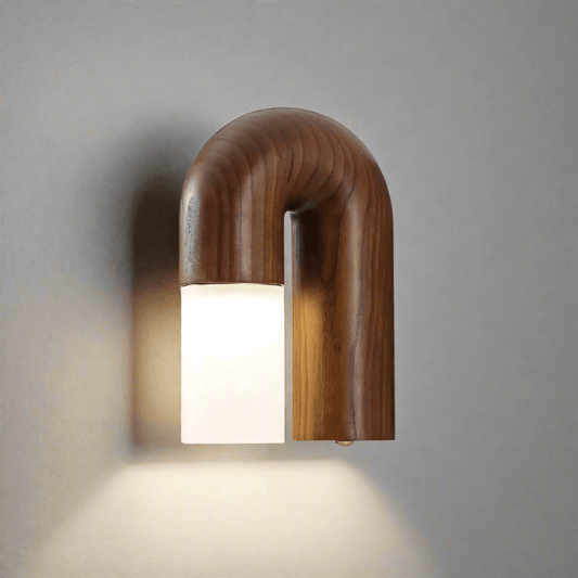 Arcus wooden wall lamp