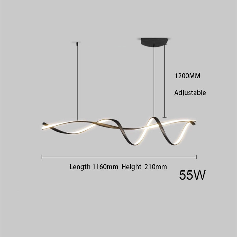 Creatieve Zwarte Moderne Led Kroonluchters