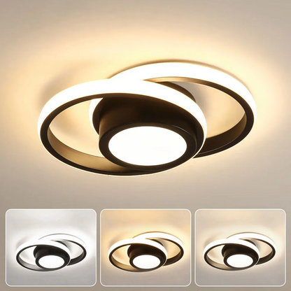 Minimalistische Dubbele Ring LED Plafondlamp