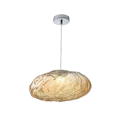 Minimalistische hanglamp van geblazen glas