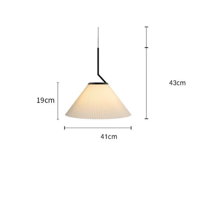 Noridic geplooide Creme Hanglamp