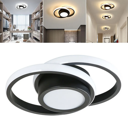 Minimalistische Dubbele Ring LED Plafondlamp