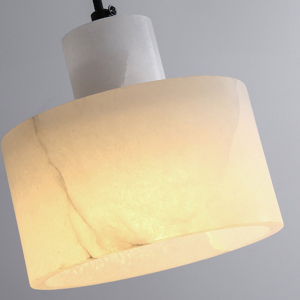 Scandinavische eenvoudige hanglamp in wit marmer