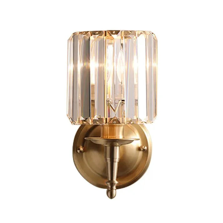 Vintage luxe kristallen wandlamp