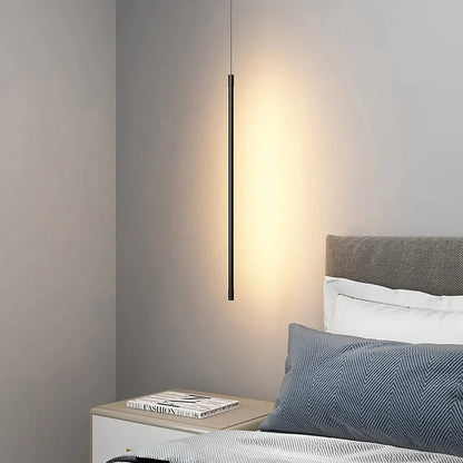 Minimalistische lange LED hanglamp van aluminium