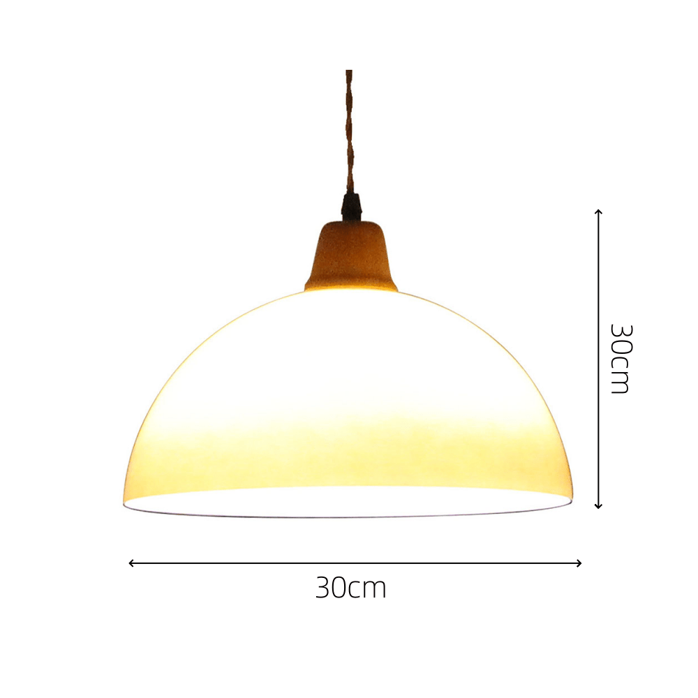 Retro amber glazen boerderij hanglamp