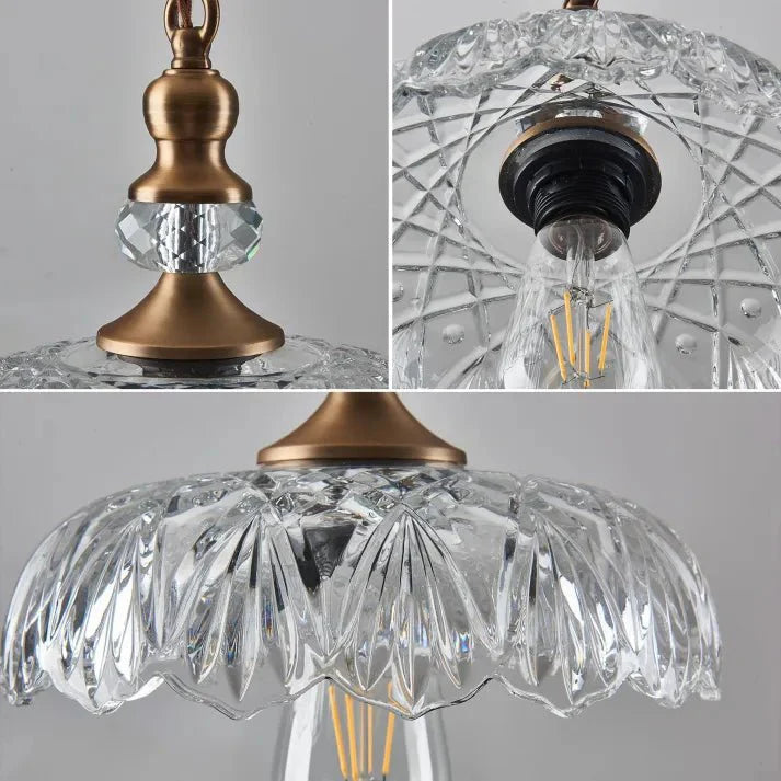 Mid Century Mini Keukeneiland Glazen Hanglamp