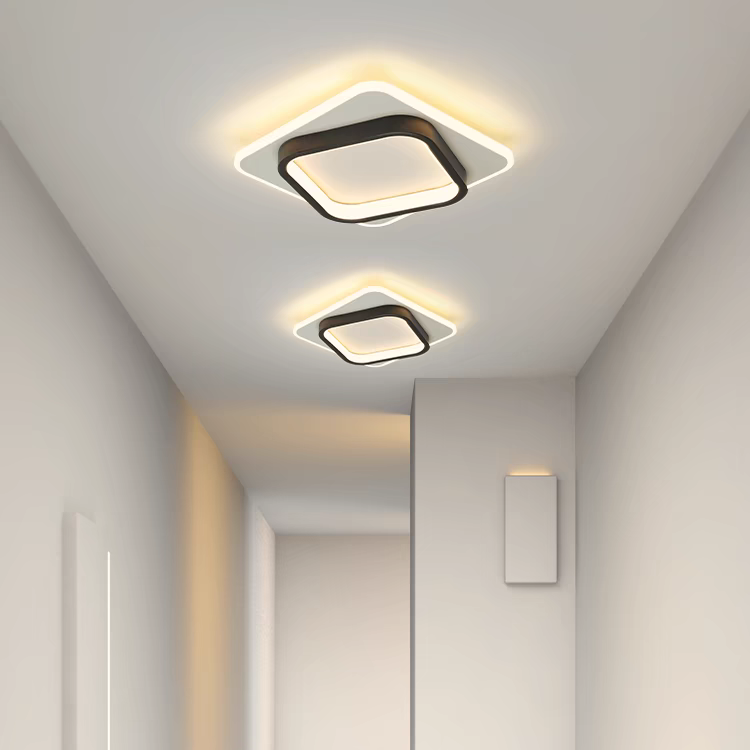 Vierkante LED Gouden Woonkamer Plafondverlichting