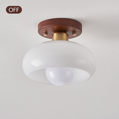 Vintage white small hall ceiling lamp 