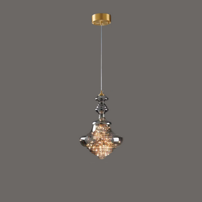 Modern Gray Glass Starry Sky Pendant Lamp