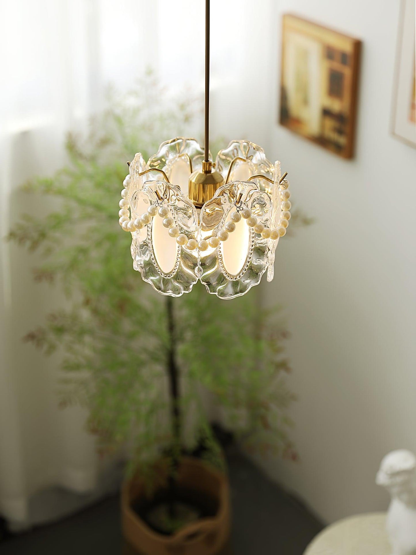 Bloemen Glazen Hanglamp