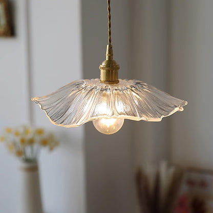 Bloem glazen hanglamp