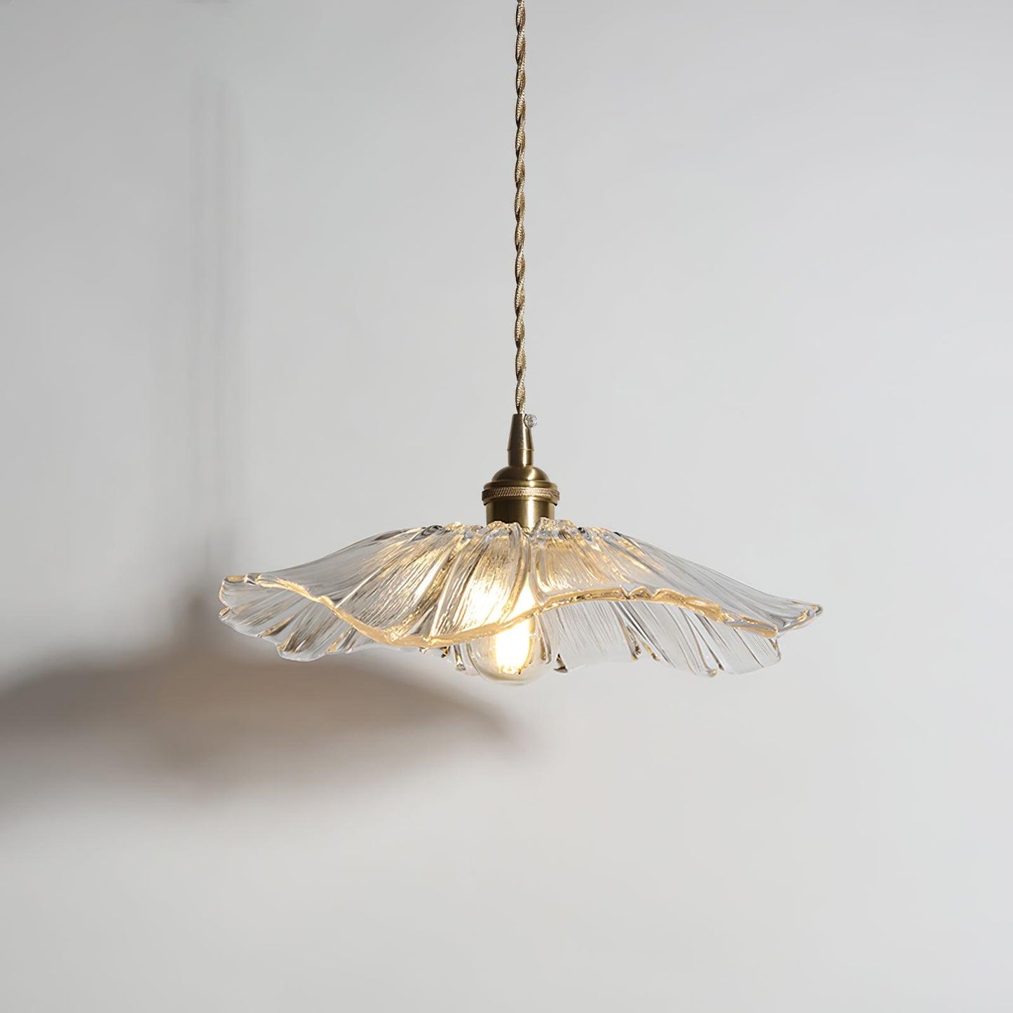 Bloem glazen hanglamp