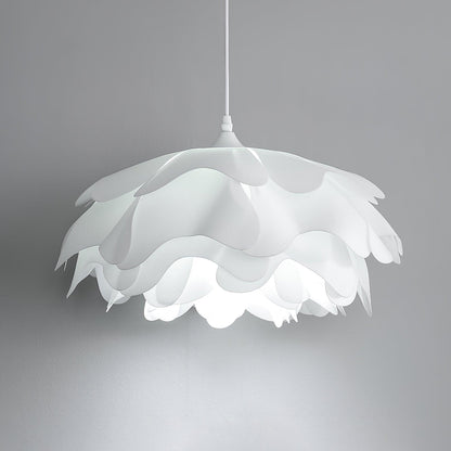 White pendant lamp in flower shape