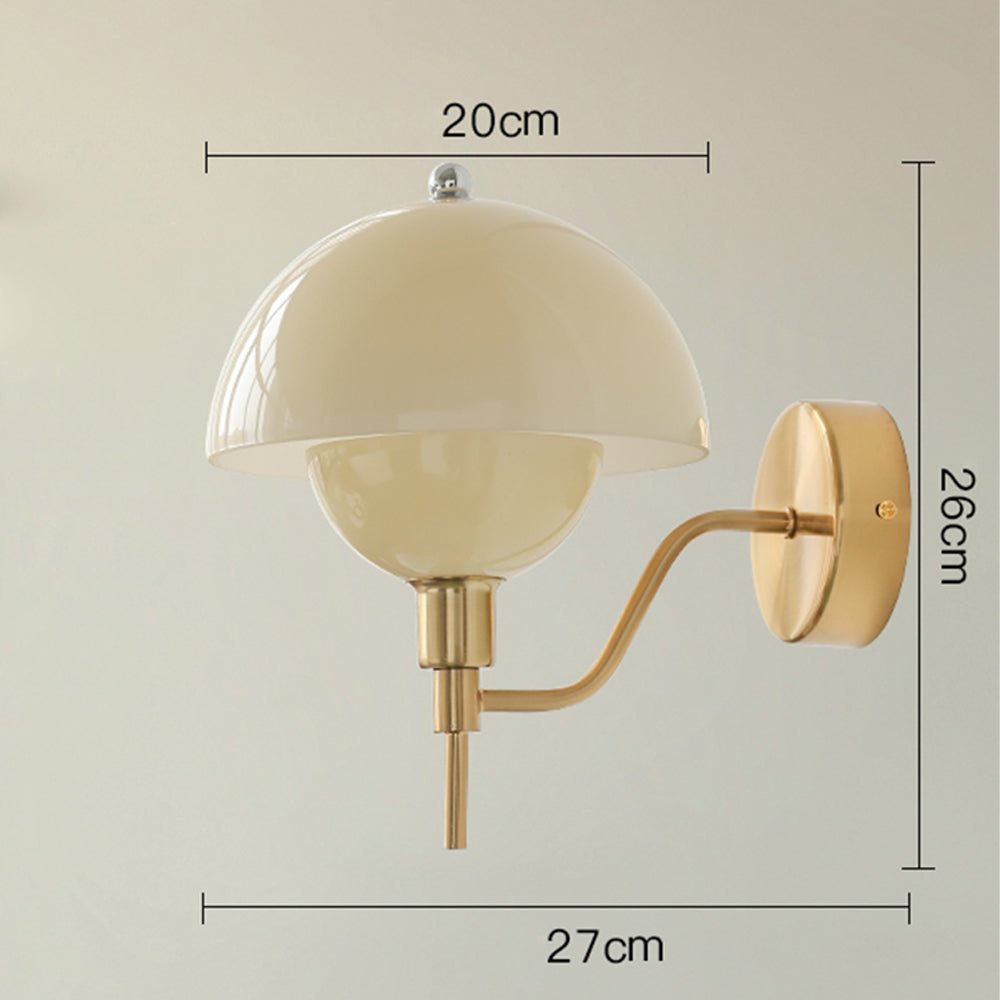 Mushroom Wall Lamp Cream 