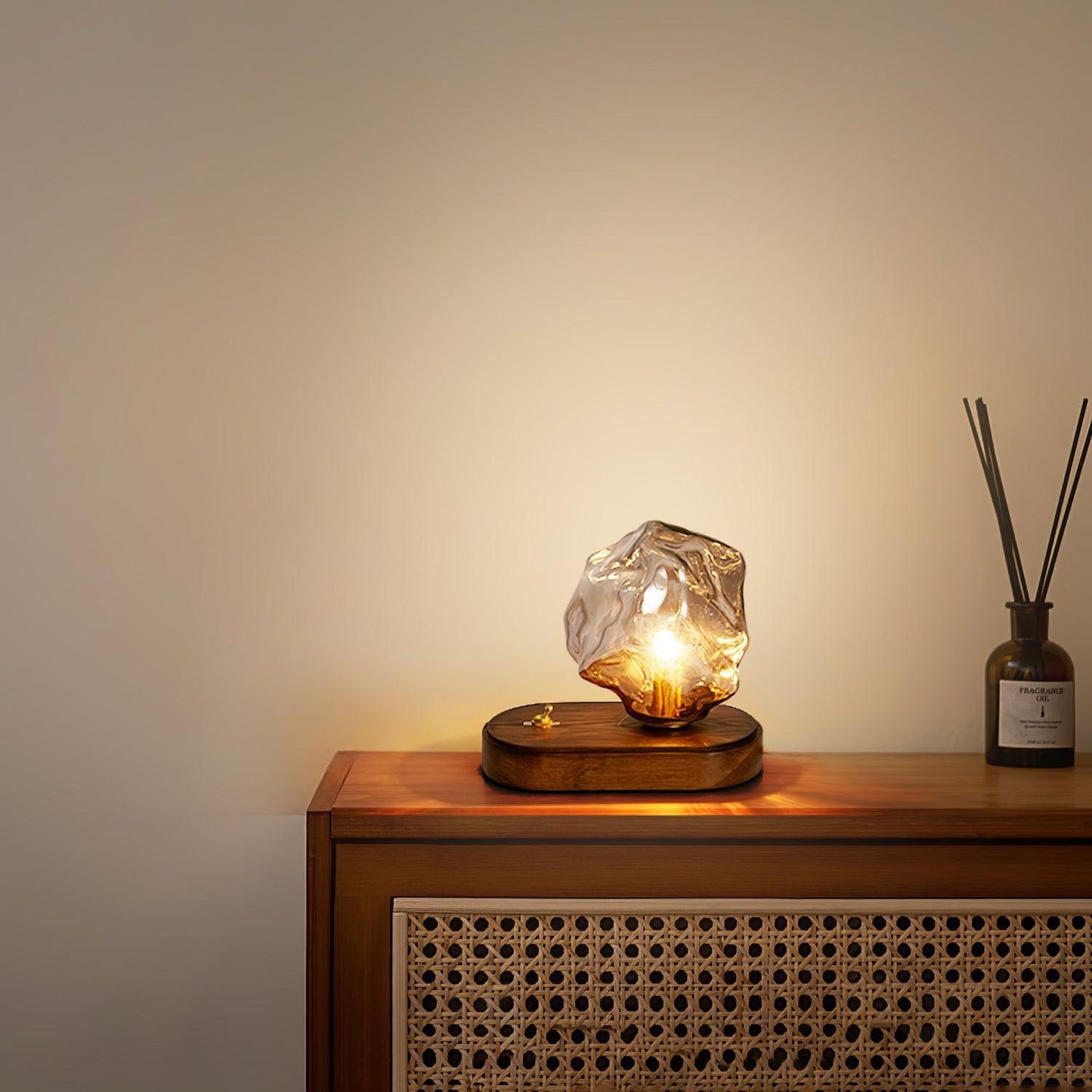 Ice stone glass table lamp