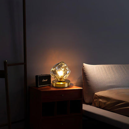 Ice stone glass table lamp