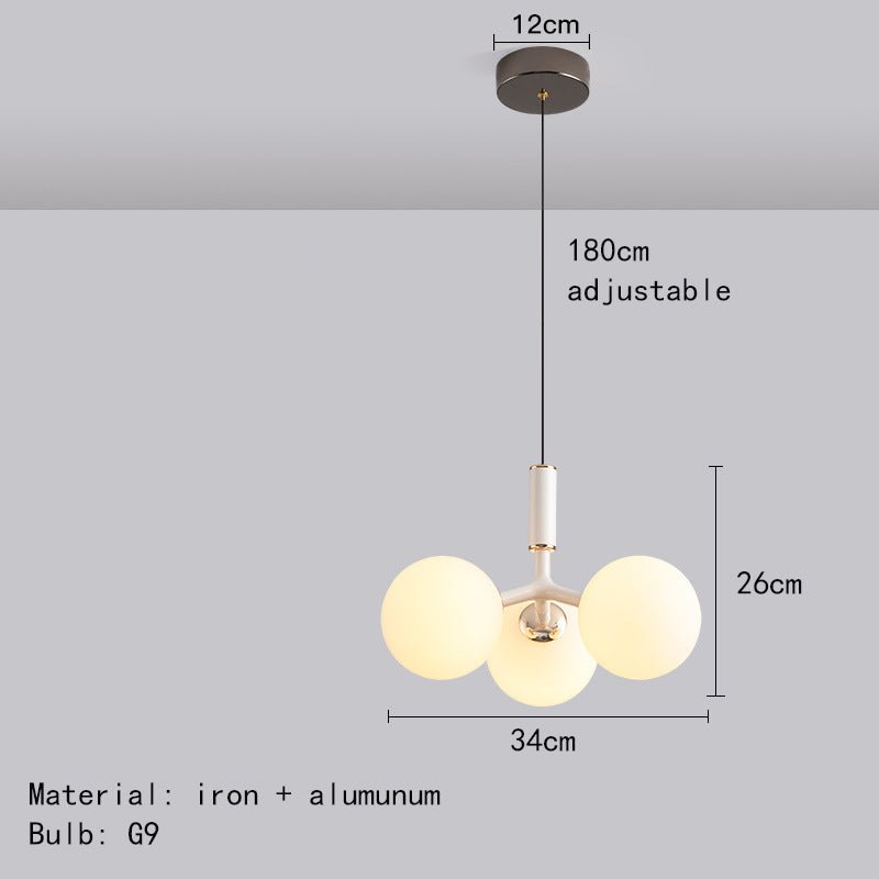 Luxe glazen hanglamp in Noorse stijl