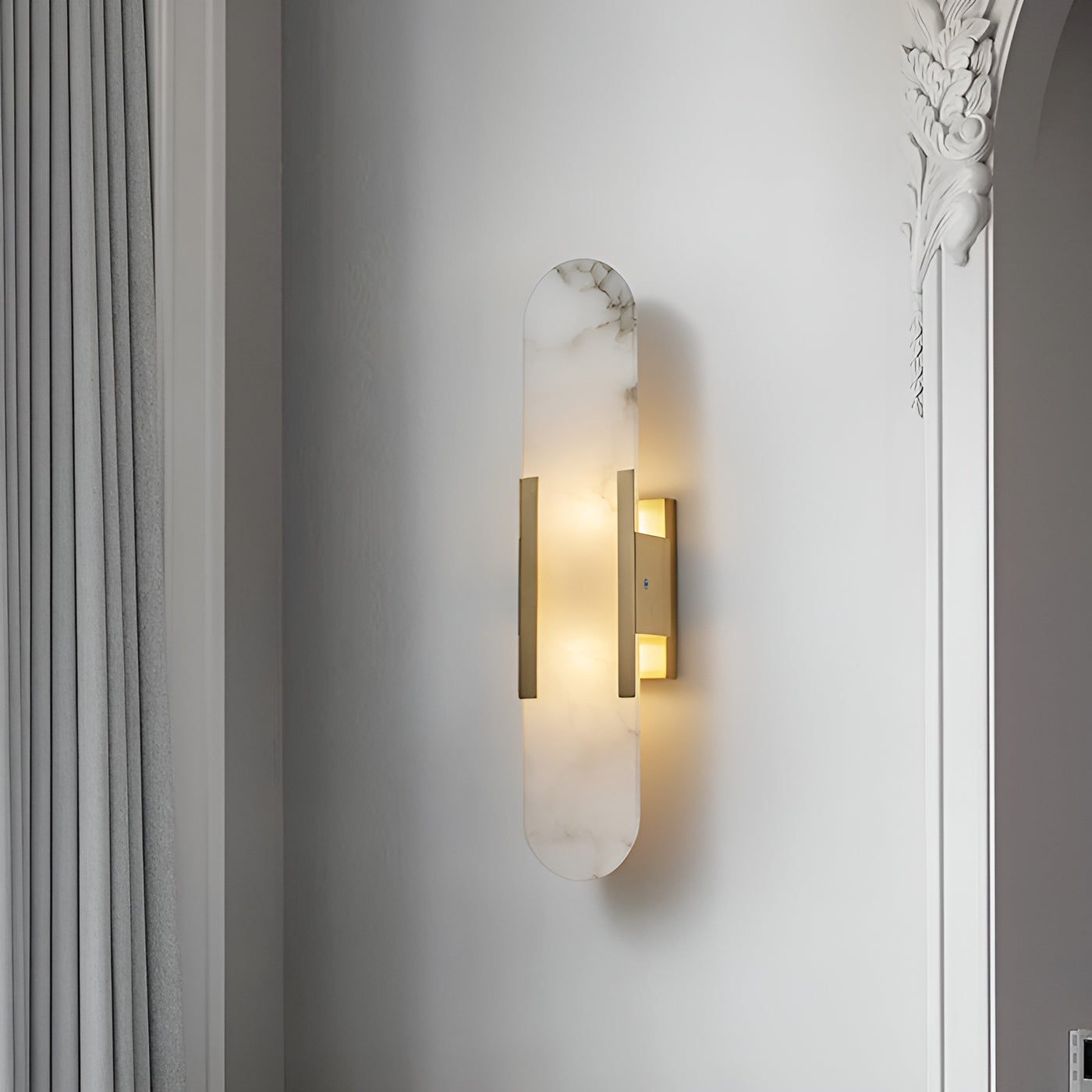 Wall lamp Melange Elongated Alabaster 