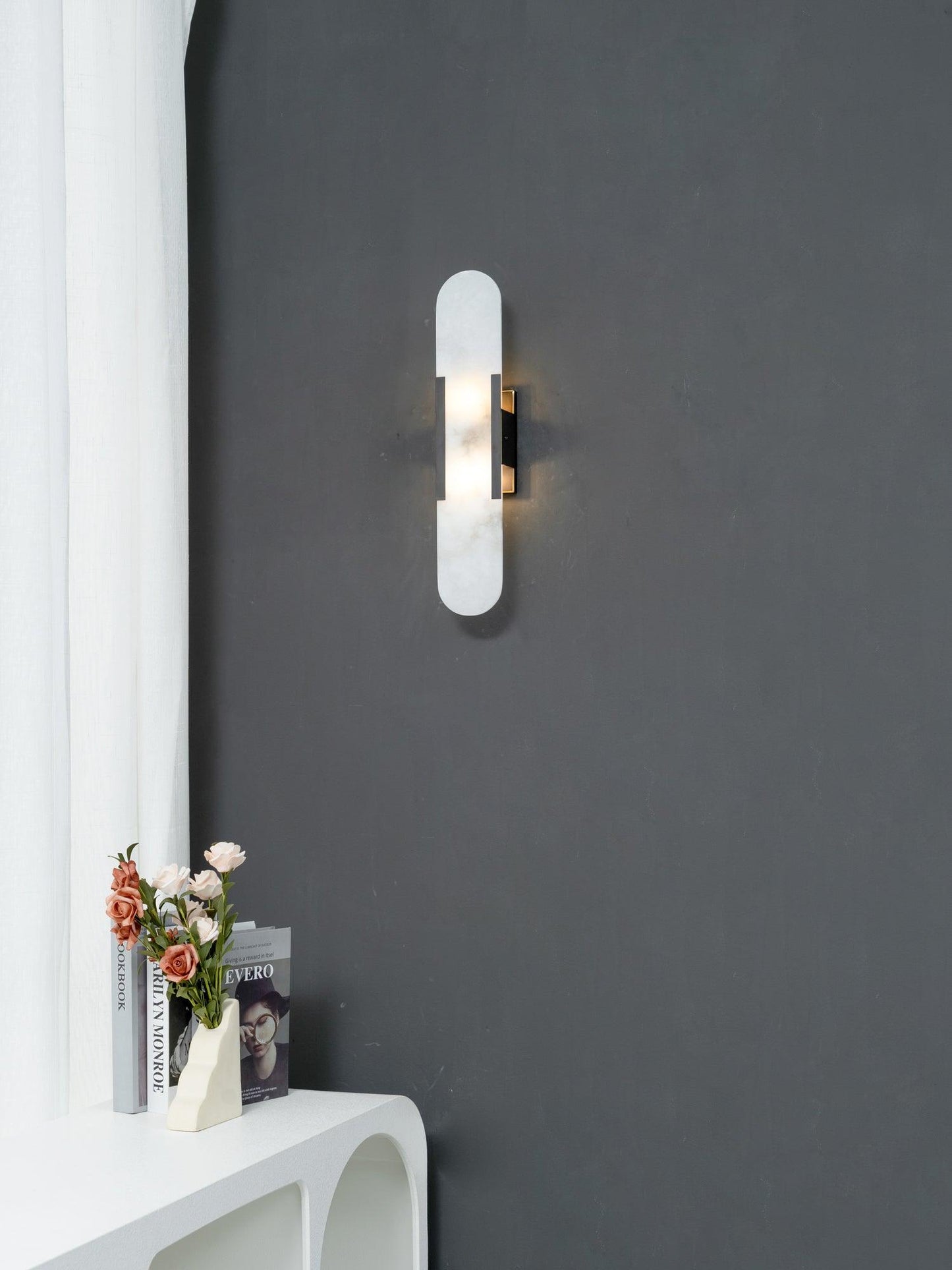 Wall lamp Melange Elongated Alabaster 