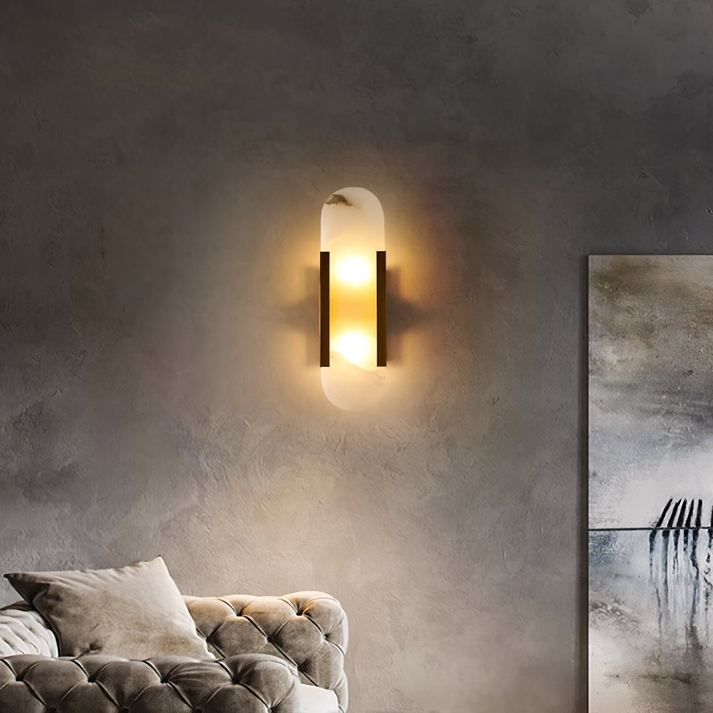 Wall lamp Melange Elongated Alabaster 