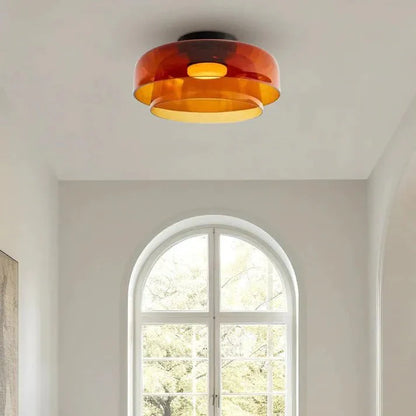 Scandinavische Designer Creatieve Persoonlijkheid Middeleeuwse Glazen Plafondlamp